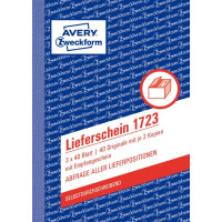 Formularbuch 1723 Liefer-/Empfangsschein A6 - SD,  3 x 40 Blatt