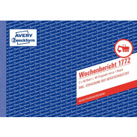 Formularbuch 1772 Wochenbericht A5 quer A5 - SD,  2 x 40...