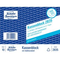 Formularbuch 2835 Kassenblock 100x160 Additionsblatt A6 -...