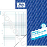 Formularbuch 452 Kolonnenbuch 4-fach A4 - 2 x 50 Blatt