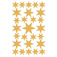 CHR transp. Sticker Sterne gold, Inhalt: 2 Bogen