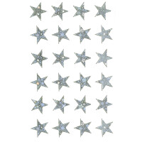 CHR Effektfolie Sterne silb., Inhalt: 1 Bogen