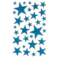 CHR Effektfolie Sterne blau, Inhalt: 1 Bogen