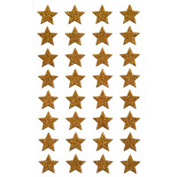 CHR Glamour Sticker Sterne gold, Inhalt: 1 Bogen