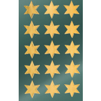 Sticker Weihnacht Glanzfolie, Inhalt: 2 Bogen Motiv Sterne gold