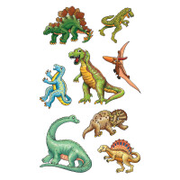 KID Papier Sticker Dinos, Inhalt: 3 Bogen