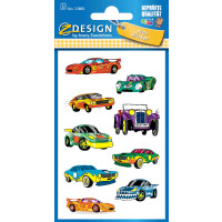 KIDS Sticker coole Autos Papier, Inhalt: 3 Bogen, Autos