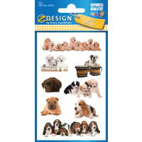 CRE Papier Sticker Hunde Photo, Inhalt: 3 Bogen