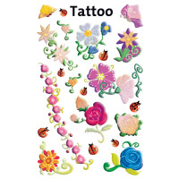 KID Tattoos Blumen begl, Inhalt: 1 Bogen