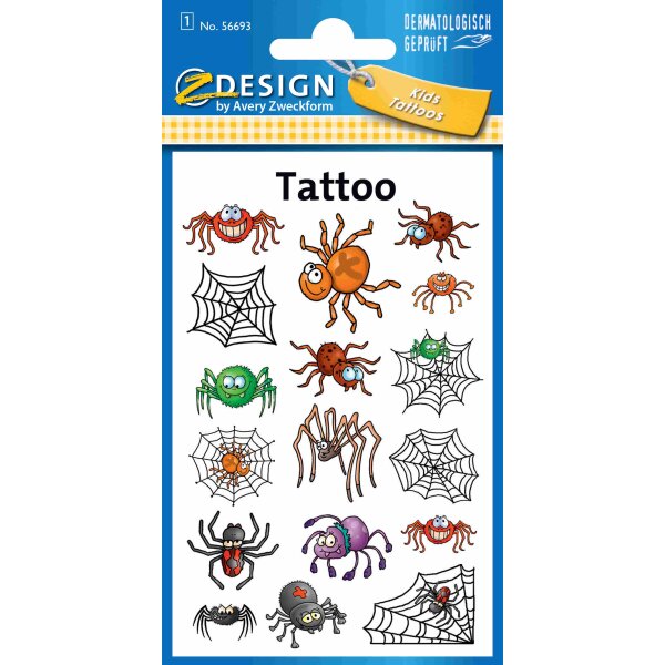 KID Tattoos Spinnen, Inhalt: 1 Bogen