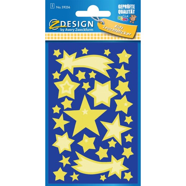 Sticker 76x120mm Leucht 1Bg Motiv Sterne