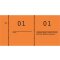 Nummernblock 105x53 1-1000 orange 10er