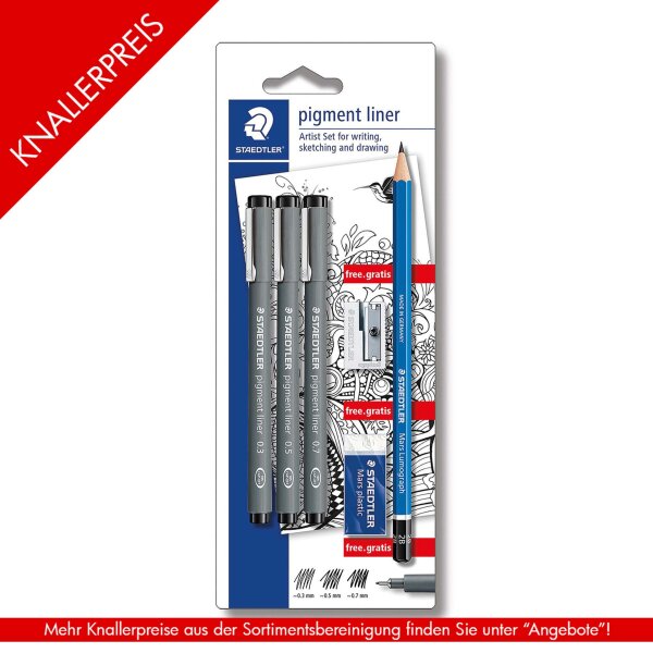Pigment Liner 308 - schwarz 3+3 Promotion Design Journey