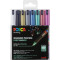 Acrylic marker POSCA PC-1MR extra fine tip 0.7 mm - set of 8 metallic colours