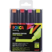 Marker POSCA PC-8K breit Keilspitze 8 mm - 4er Etui...