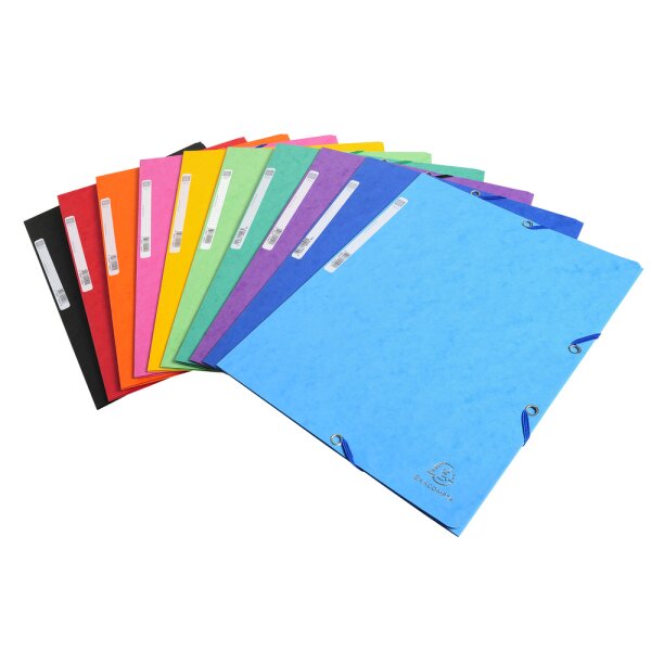 EXACOMPTA Eckspannermappe A4 400g/qm Karton - 10 Farben...