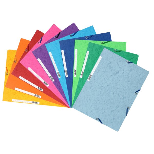 EXACOMPTA Eckspannermappe A4 400g/qm Karton - 10 Farben...