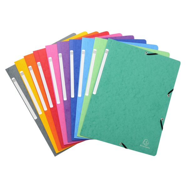 Eckspannmappe a4+ sort - 400g/qm Manilakarton