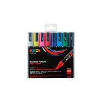 Marker POSCA PC-5M mittelfein Rundspitze 1,8-2,5 mm - 8er Set Grundfarben