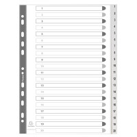 Kunststoff-Register, 1-20, A4, 20-teilig