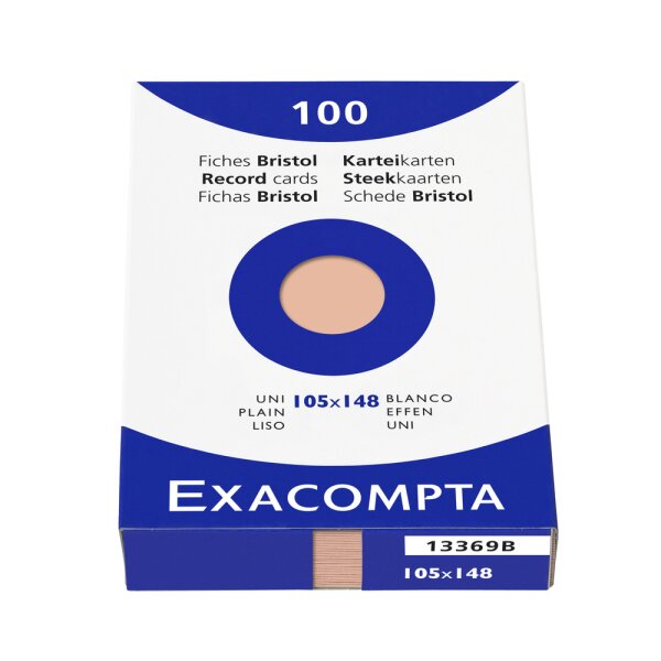 EXACOMPTA Karteikarten A6 blanco orange 100 St. -...