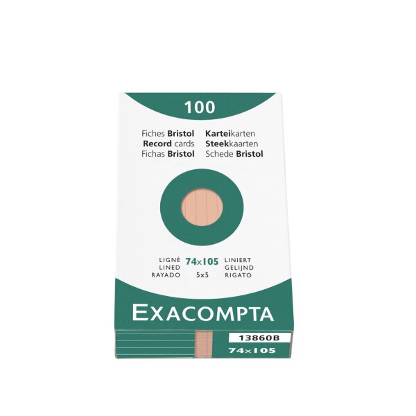EXACOMPTA Karteikarten A7 liniert orange 100 St. -...