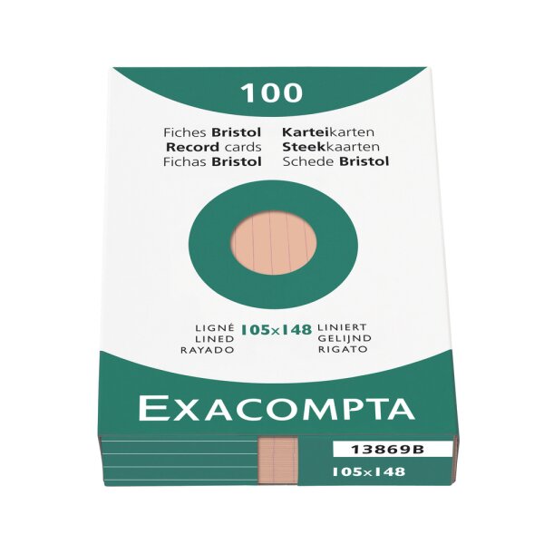 EXACOMPTA Karteikarten A6 liniert orange 100 St. -...