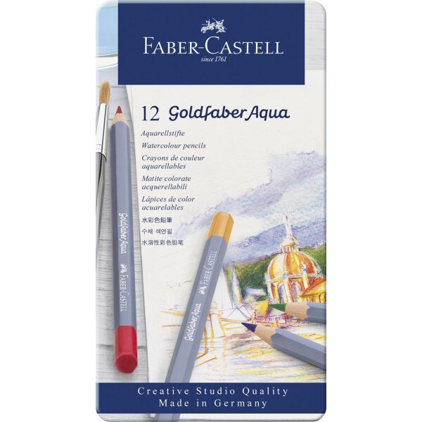 Aquarellstift Goldfaber Aqua - 12er Metalletui