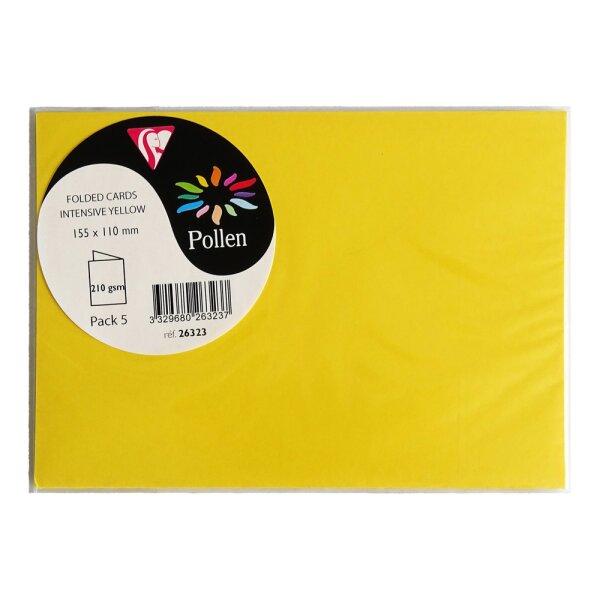 Doppelkarte Pollen C6, 5er Pack - sonne
