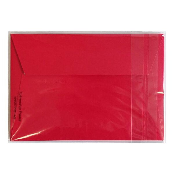 Briefumschlag Pollen C6, 5er Pack - kirschrot