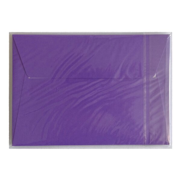 Briefumschlag Pollen C6, 5er Pack - violett
