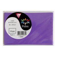 Karte Pollen 70x95, 5er Pack -  violett