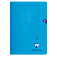 Schulheft Scoolbook A4 - 16 Blatt, transp. Einband, sortiert - Lineatur 26