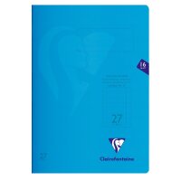 Schulheft Scoolbook A4 - 16 Blatt, transp. Einband, sortiert - Lineatur 27
