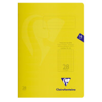 Schulheft Scoolbook A4 - 16 Blatt, transp. Einband, sortiert - Lineatur 28
