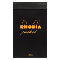 Rhodia Pocket 75x120 40Bl sort lin