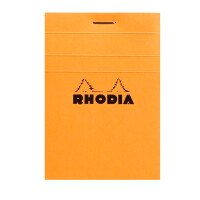RHODIA Notizblock No. 11, DIN A7, kariert, orange