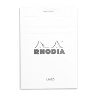Block Rhodia White 85x120 lin 80Bl