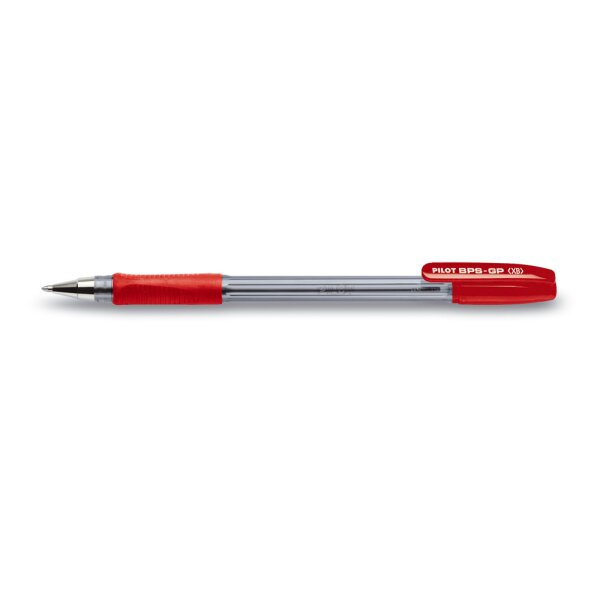Kugelschreiber e.breit gum.Griff rot