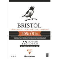 Zeichenblock Bristolkarton A3 20 Blatt 205g/qm