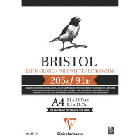 Zeichenblock Bristolkarton A4 20 Blatt 205g/qm