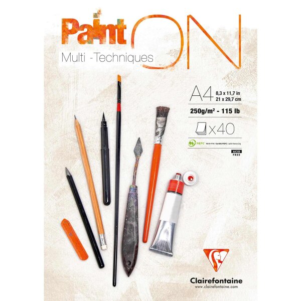 Clairfontaine PaintOn Zeichenblock A4- 40 Blatt...
