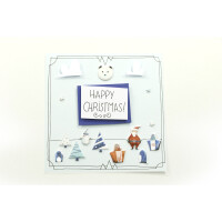 MAILDOR 3D-Sticker - Weihnachten blau
