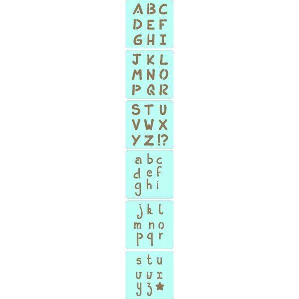 Set 6 Schablonen Kinder, Alphabet