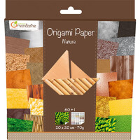 Origamipap. Natur, 20x20, 60Bl, 70g