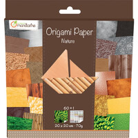 Origamipap. Natur, 20x20, 60Bl, 70g
