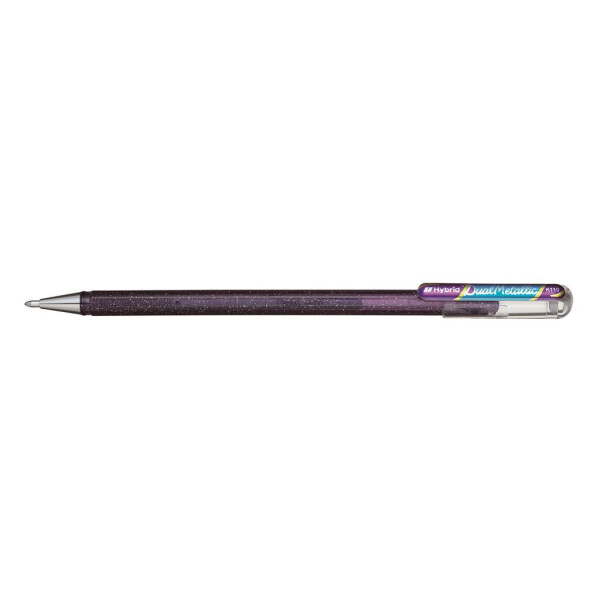 Gel-Tintenroller Glitzer 0,5mm Dual - violett+metallic-blau