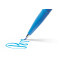 Kalligrafiestift Sign Pen Brush Pinselspitze: 0,2 - 2,0mm - blau