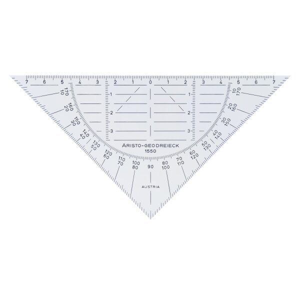 ARISTO Geodreieck 160mm transparent biegsam schwer...