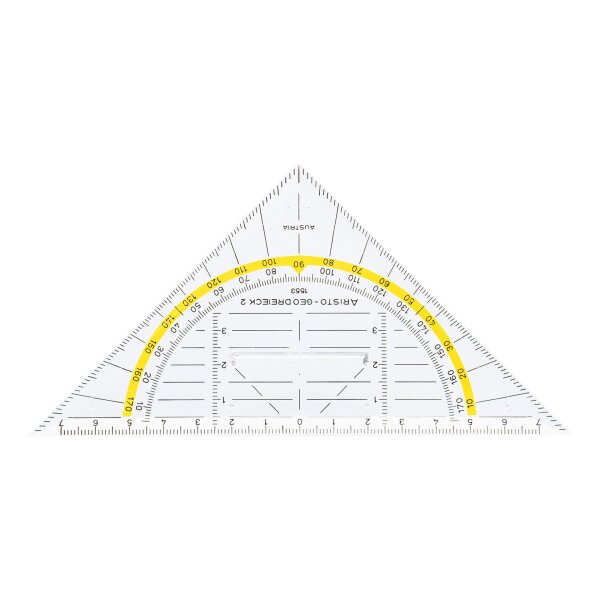 ARISTO Geodreieck 160mm m Griff Tuschenoppen und Facette